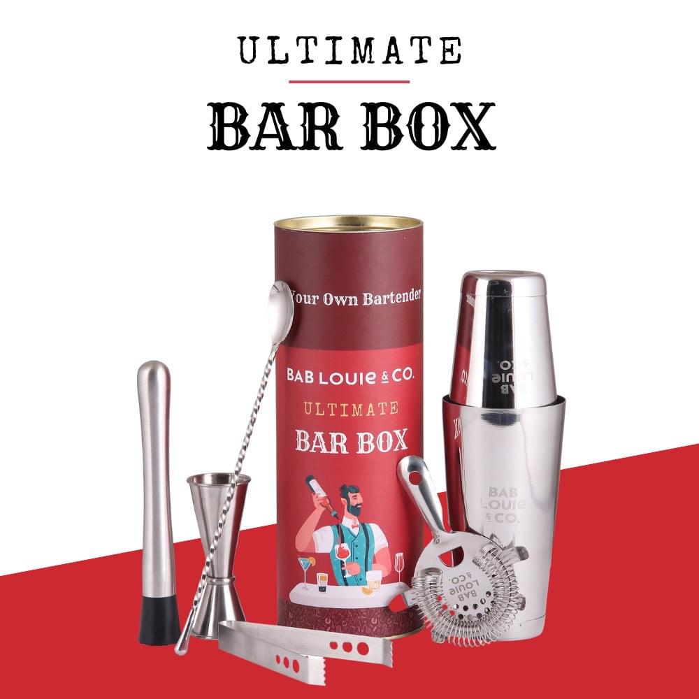 Bab Louie & Co. Ultimate Bar Box  Professional Bar Set : 6 Bar Tools –  Boozlo