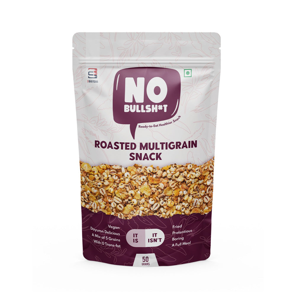 3 Sisters (NO Bullshit) Healthier Snacks - Roasted Multigrain Snack (Pack of 5)