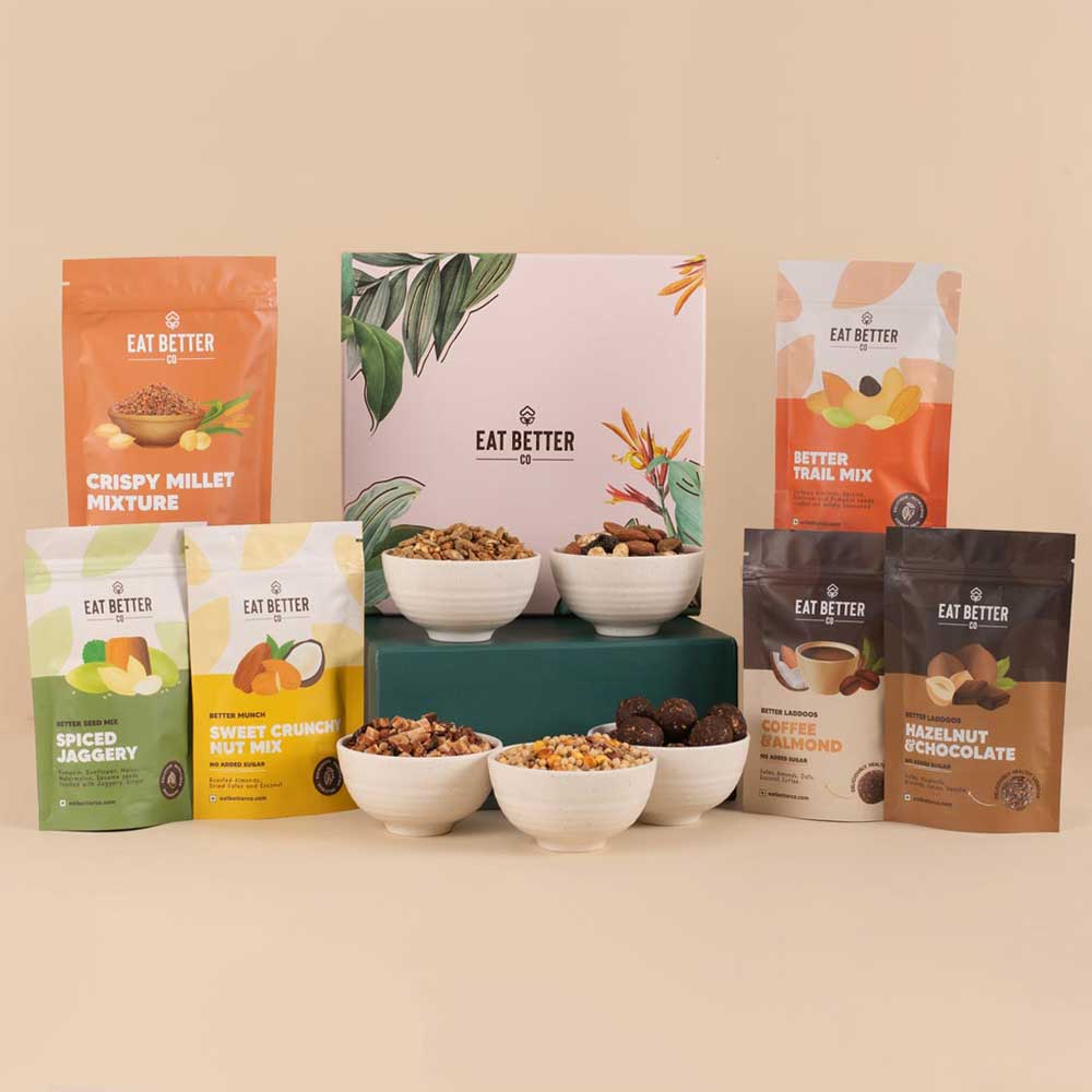 Eat Better Co. Healthy Snacks Gift Hamper 1320 gms-Boozlo