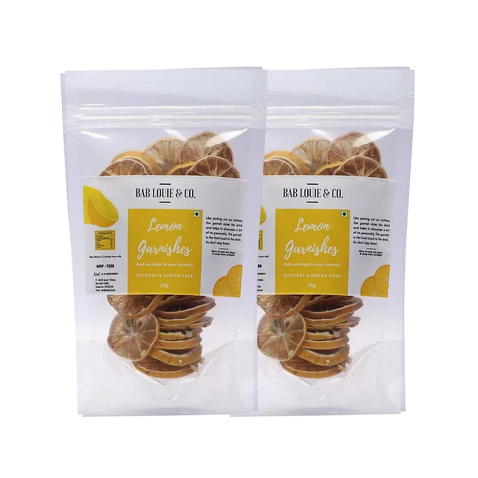 Bab Louie Dehydrated Lemon Garnishes - 25gms Boozlo