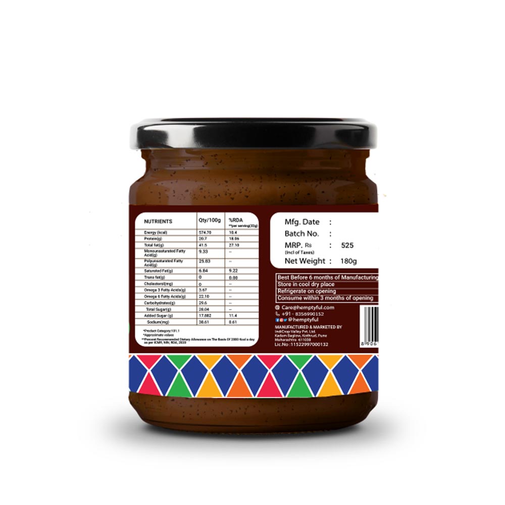 Hemptyful Chocolate Orange Hemp Spread 180gms-Boozlo