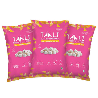 Taali Roasted Makhana Ghee Himalayan Pink Salt (58gms x 3)-Boozlo