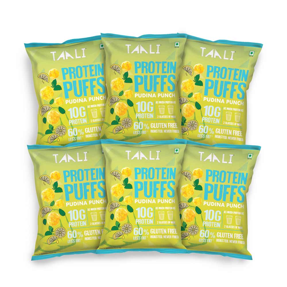 Taali Protein Puffs Pudina Punch (60gms x 6)-Boozlo