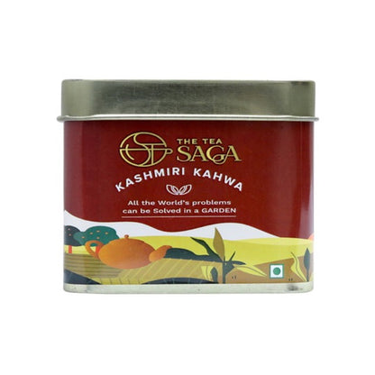 The Tea Saga Kashmiri Kahwa - Tin Box-Kashmiri Kahwa-Boozlo