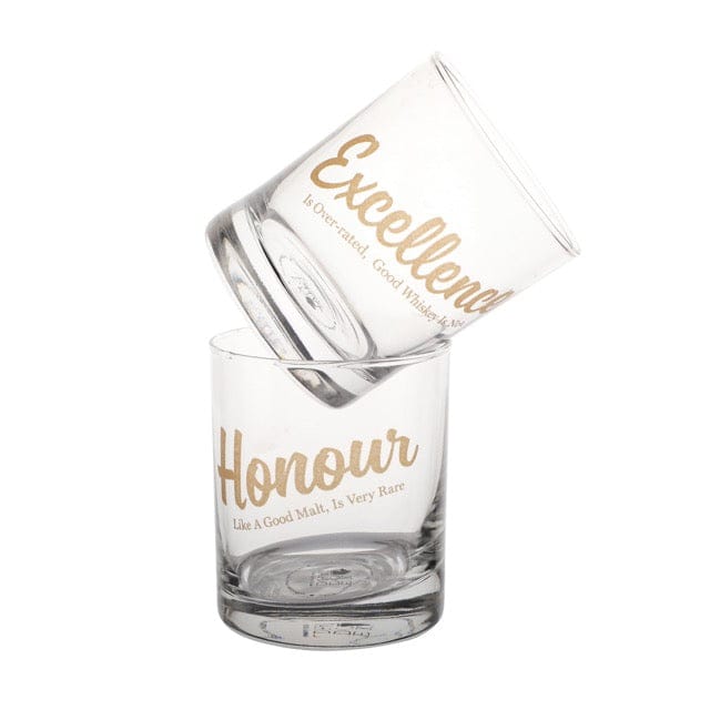 Ek Do Dhai Gold Drinkers Whiskey Glass (Set of 4)