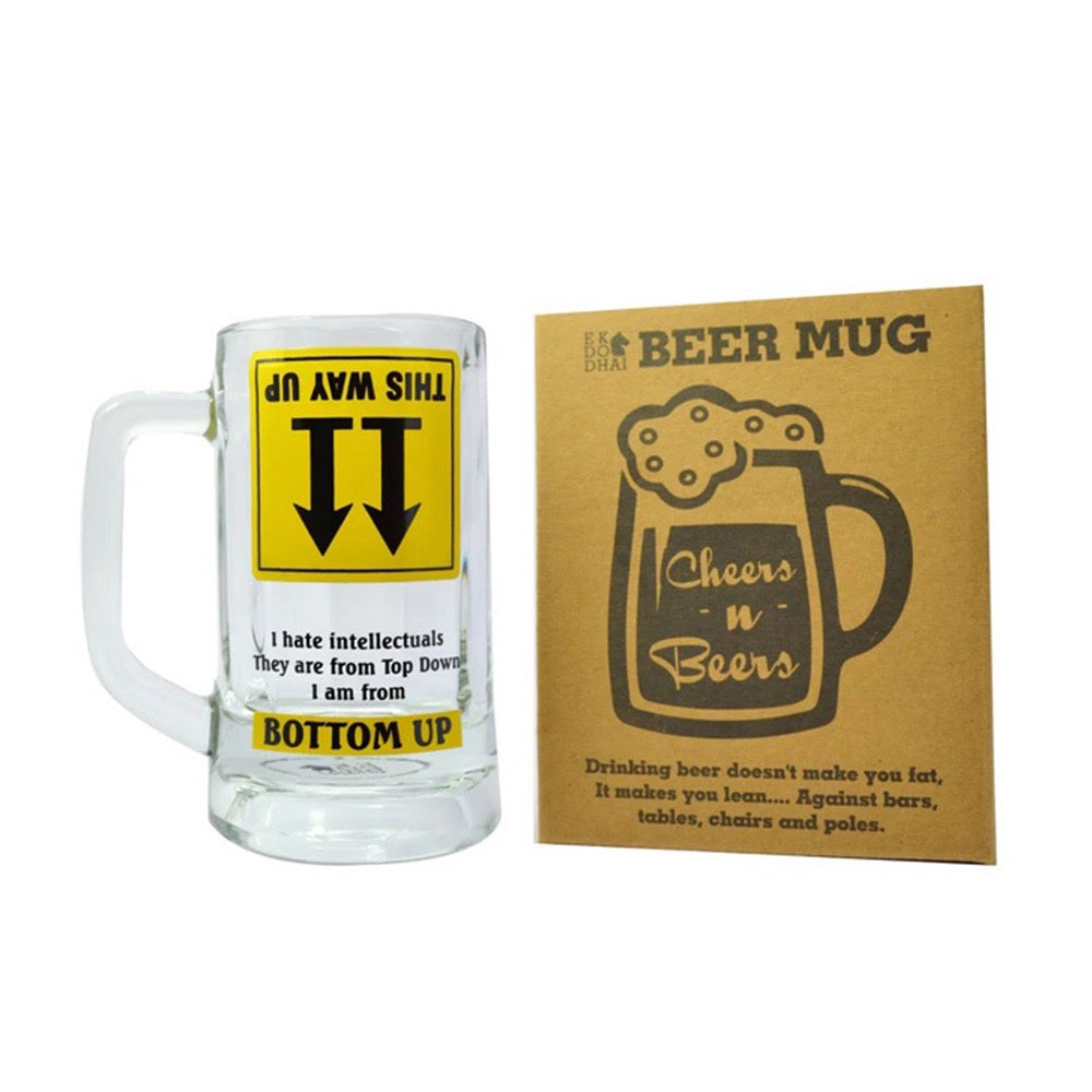 Ek Do Dhai Bottoms up beer mug - 350ml