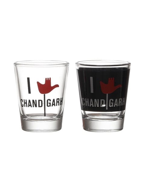 Ek Do Dhai I Love Chandigarh Shot Glass - 60ml (Set of 2)