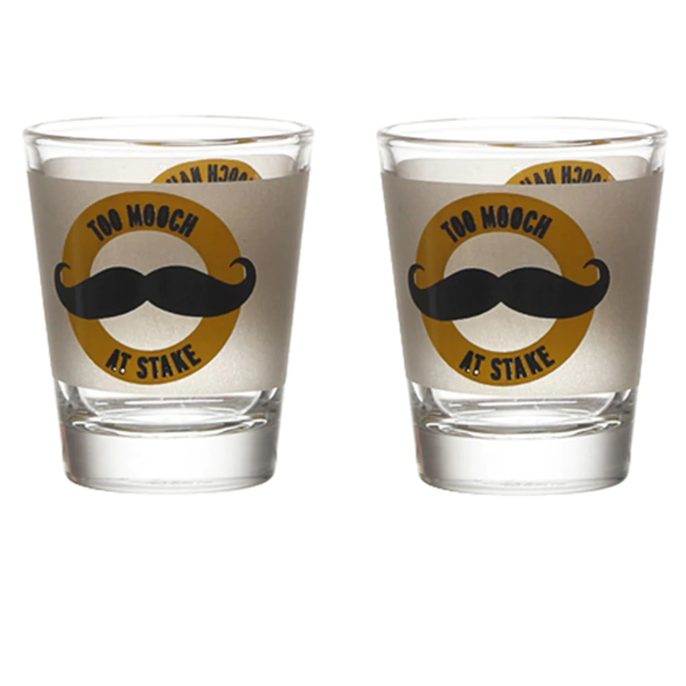 Mooch Nahi To Kuch Nahi Shot Glass - 60ml (Set of 2)