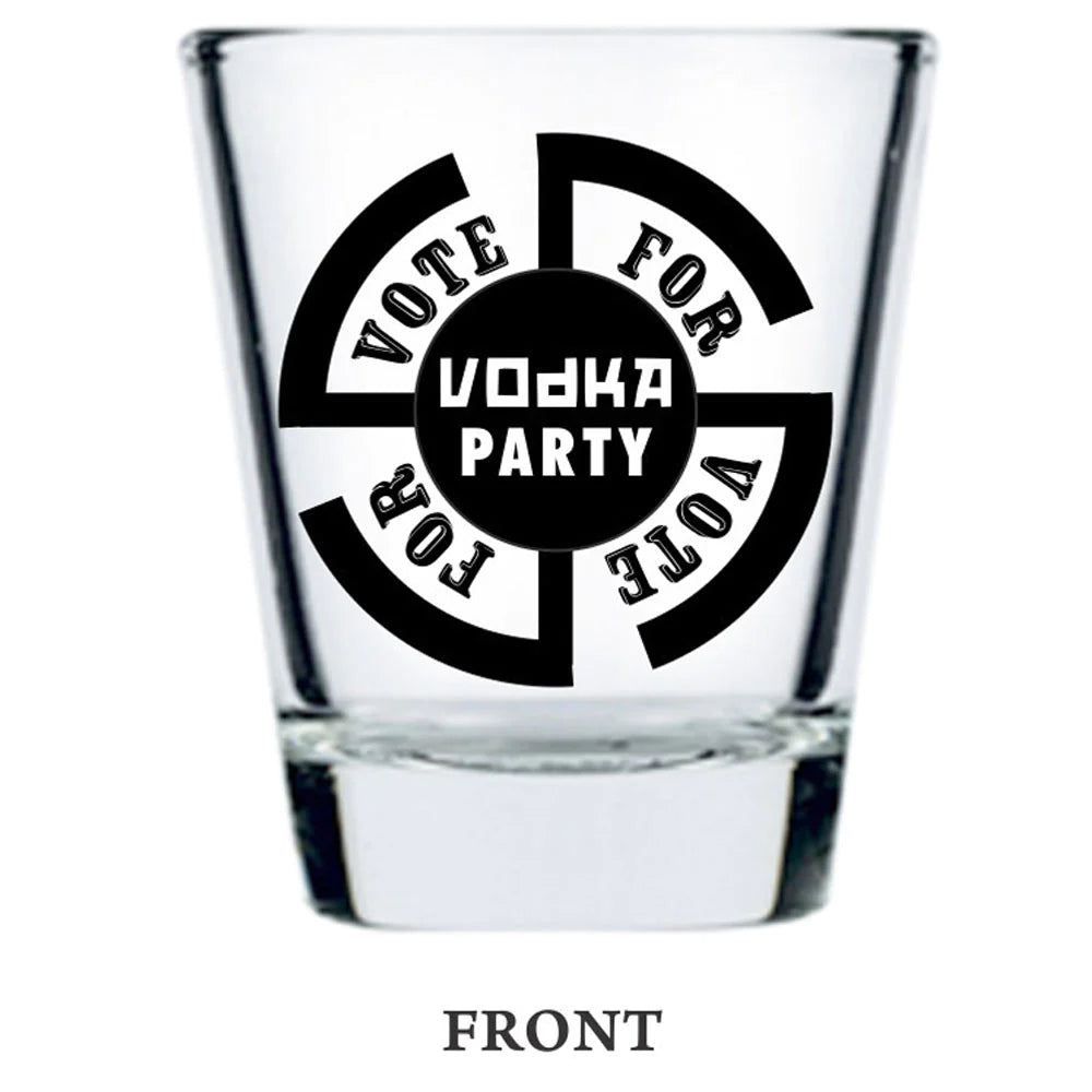 Ek Do Dhai Vote For Vodka Shot Glass - 60ml Each (Set Of 2 )