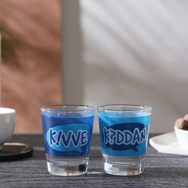 Ek Do Dhai Kiddan Kivve Shot Glass - 60ml Each (Set of 2)